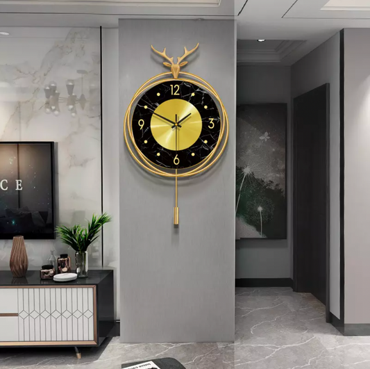 Nordic Wall Clock - Pure Marble and Metal